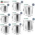 GARNEK GASTRONOMICZNY Z POKRYWĄ STALOWĄ 71L KINGHOFF KH-1967