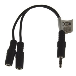 Rozgałęźnik Jack 3,5 stereo na kablu 10cm biały