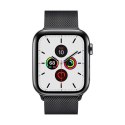 ND38_CRG-44MST-BLK Crong Milano Steel - Pasek ze stali nierdzewnej do Apple Watch 42/44 mm (czarny)