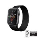 ND38_CRG-44MST-BLK Crong Milano Steel - Pasek ze stali nierdzewnej do Apple Watch 42/44 mm (czarny)