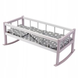 Kołyska duża kolor dla lalek z pościelą 01639