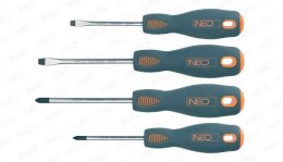 NEO ZESTAW WKRĘTAKÓW KRZYZAKOWE I PLASKIE 4 SZTUKI.