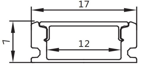 Profil Fatin nawierzchniowy średni srebrny 1,0m an