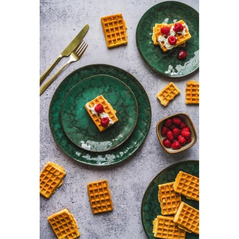 KOMPLET OBIADOWY OMBRES DLA 6 OSÓB 18 ELEM. GREEN GREY