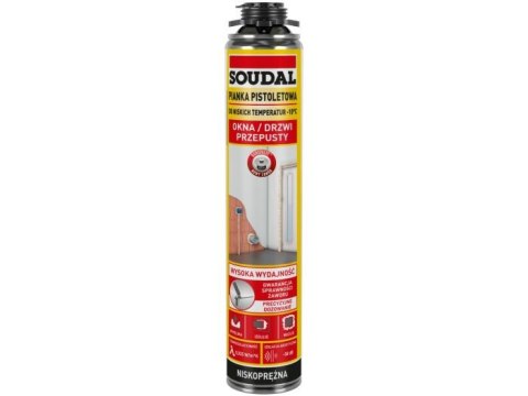 SOUDAL PIANKA PISTOLETOWA YELLOW 750ML ZIMOWA