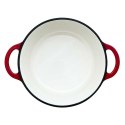 EMALIOWANY GARNEK ŻELIWNY 24cm 4L HAGE CZERWONY
