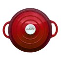 EMALIOWANY GARNEK ŻELIWNY 26cm 5L HAGE CZERWONY