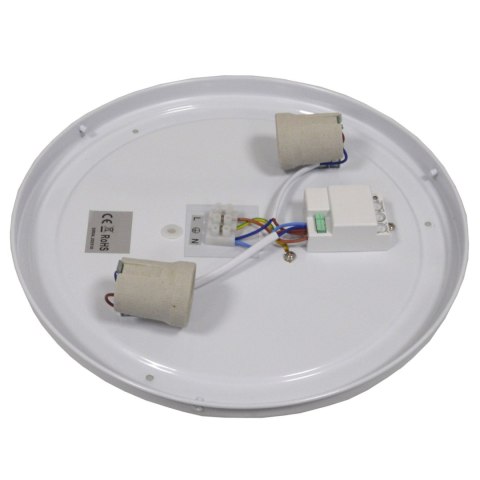 Plafon led Wilton 2*E27 okrągły czarny czujnik MW