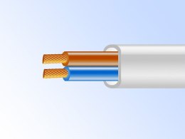 Przewód OMYp 2x0,75 płaski 300V biały