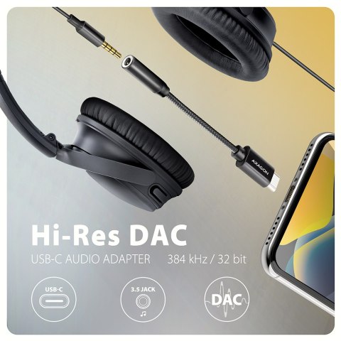 AXAGON AXAGON | ADA-HC USB-C - HI-RES DAC Audio Adapter