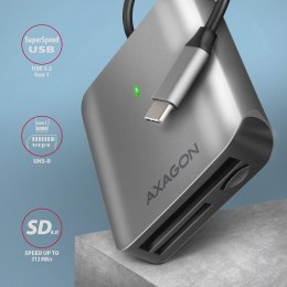 AXAGON AXAGON Aluminum high-speed USB-C 3.2 Gen 1 memory card reader, 3 slots | CRE-S3C