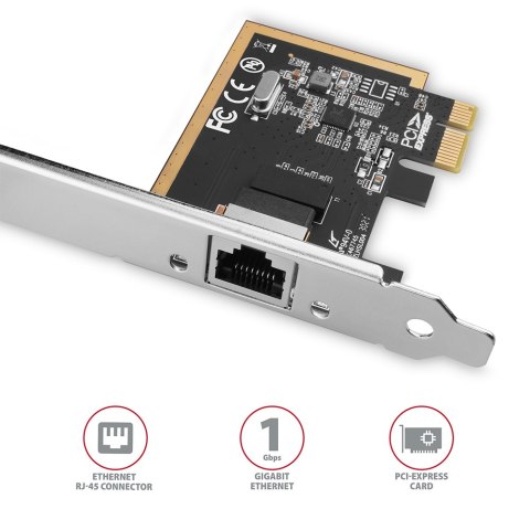 AXAGON AXAGON Gigabit Ethernet PCI-Express network card with proven Realtek chipset version | PCEE-GRF