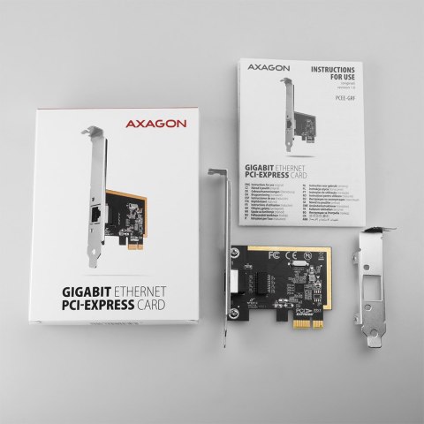 AXAGON AXAGON Gigabit Ethernet PCI-Express network card with proven Realtek chipset version | PCEE-GRF