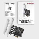 AXAGON AXAGON PCI-Express card with four external USB 3.2 Gen1 ports with dual power | PCEU-43RS