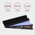 AXAGON AXAGON Passive aluminum heatsink for all M.2 SSDs, size 2280, high 6 mm | CLR-M2L6