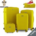 Zestaw 4 walizek podróżnych z beautycase - twarda skorupa, kółka 360°, TSA