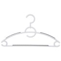 Wieszaki na Ubrania Antypoślizgowe Białe 4 szt. ORION Obrotowy Hak