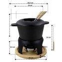 ZESTAW ŻELIWNY HAGE DO FONDUE DLA 6 OSÓB Z PODGRZEWACZEM
