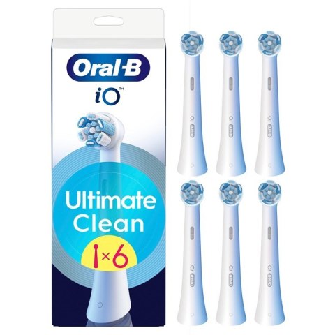 Oral-B Wymienne główki szczoteczki do zębów iO UltimateClean Głowy Dla dorosłych Liczba główek szczoteczki w zestawie: 6 Biały