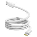 Kabel magnetyczny z oplotem USB-C 100W 1m - biały