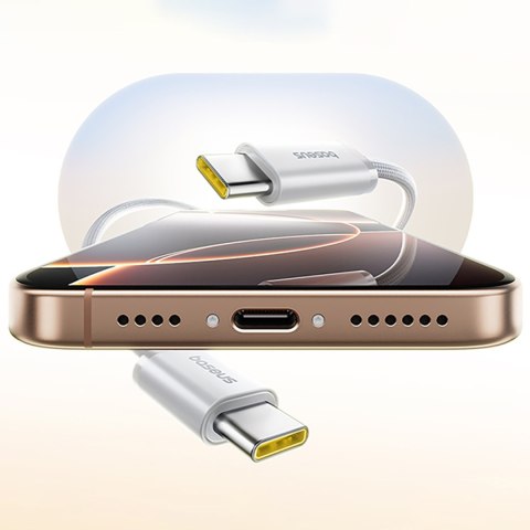 Kabel magnetyczny z oplotem USB-C 100W 1m - biały