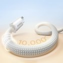 Kabel magnetyczny z oplotem USB-C 100W 1m - biały