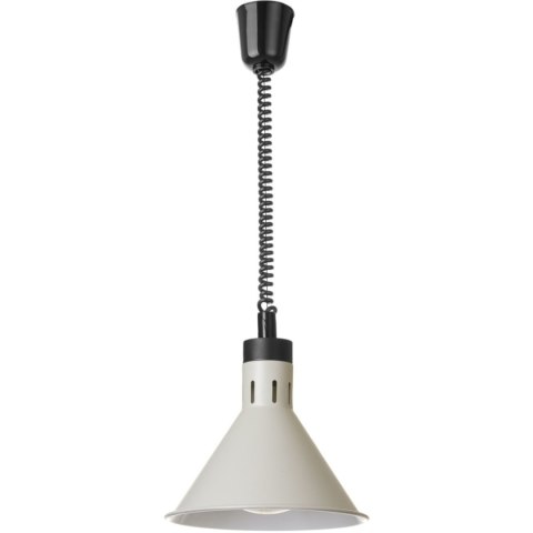 Lampa do podgrzewania potraw wisząca stożkowa śr. 275 mm 250 W - biała