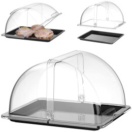 Witrynka taca ekspozycyjna bufetowa z pokrywą roll-top GN 1/2