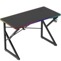 Biurko gamingowe dla graczy LED RGB HERO 1.7 120x60cm - czarny