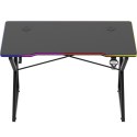 Biurko gamingowe dla graczy LED RGB HERO 1.7 120x60cm - czarny