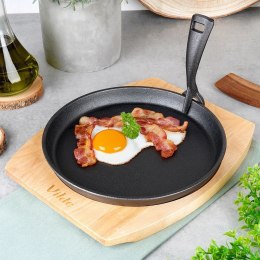 Żeliwna Patelnia do Smażenia Grillowania z Deską do Serwowania VILDE 22 cm