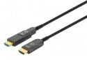 Kabel światłowodowy MANHATTAN Active High Speed HDMI z odłączanym złączem 4K@60Hz UHD, HDMI męski na Micro HDMI męski (typ D) i 