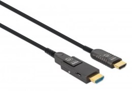 Kabel światłowodowy MANHATTAN Active High Speed HDMI z odłączanym złączem 4K@60Hz UHD, HDMI męski na Micro HDMI męski (typ D) i 