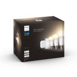 Philips Hue W Starter Kit 9,5W A60 E27 3szt, mostek, przełącznik Philips Hue Hue W Starter Kit 9,5W A60 E27, 3szt., mostek, prze