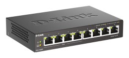 D-Link DGS-1008P/E łącza sieciowe Nie zarządzany L2 Obsługa PoE Czarny