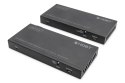 Extender HDBaseT KVM Zestaw, 150 m, 4K/60Hz, USB 2.0, PoC, IR, czarny