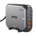 Sieciowa ładowarka GaN - Unitek P1234AGY01-EU | 188W 3x USB-C 2x USB-A