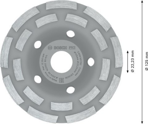 Bosch 2 608 601 762 element do szlifierki kątowej Płyta szlifierska