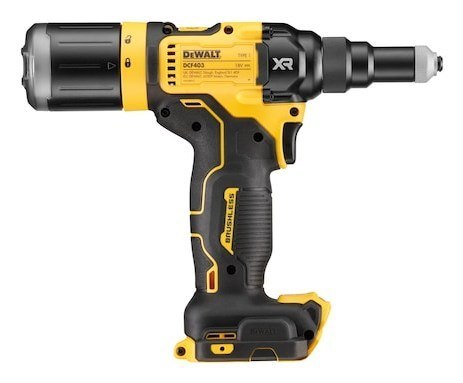 DeWALT DCF403NT-XJ narzędzie do nitów mechanicznych Czarny, Żółty 2.4,3.2,4,4.8 mm 10000 kN