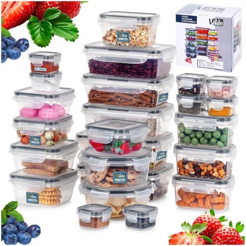 Zestaw Pojemników Spożywczych Kuchennych na Żywność Jedzenie ORION 24 szt.