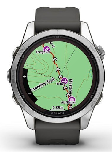 Zegarek sportowy Garmin Fenix 7S Pro Solar Silver SS Grapphite