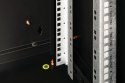 Szafa sieciowa wisząca Unique 19" 12U rack 600x450, drzwi szyba, czarny, niedzielona, złożona, 100kg