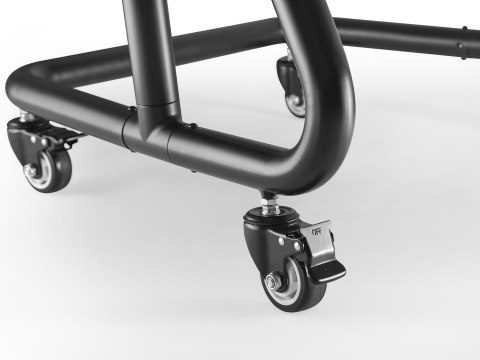 Wózek do płaskiego ekranu / systemu wideokonferencyjnego - Bardzo mocny - Zamykany na klucz - Plastik, Stal nierdzewna, Aluminiu