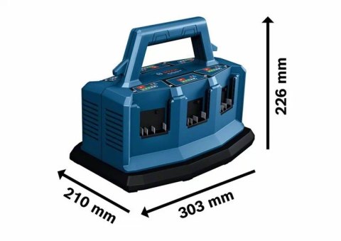 BOSCH SZYBKA ŁADOWARKA GAL 18V6-80, 6-PORTÓW ŁADOWANIA