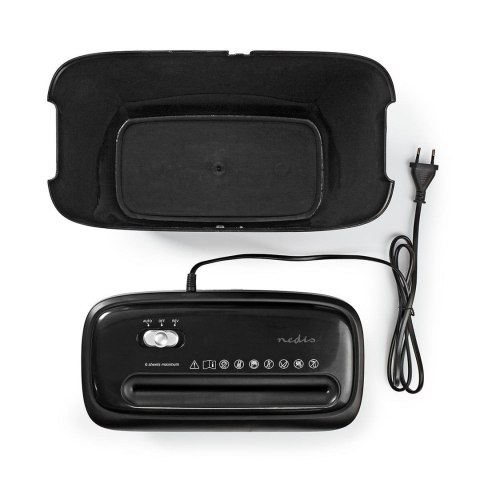 Niszczarka do papieru Nedis 12l DIN P-4 190W Czarna