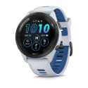 Zegarek Garmin Forerunner 265 46mm Black Bezel with Whitestone Case biało-niebieski