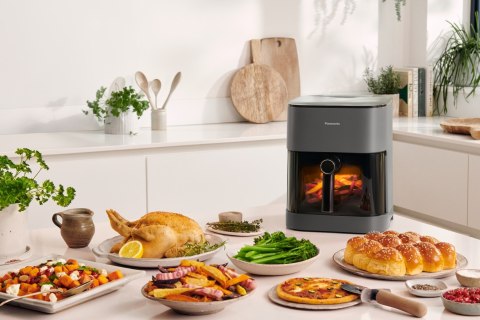 Frytkownica Panasonic NF-CC500SXE z wyświetlaczem LCD, 5 l, 1450 W, obudowa Cool touch