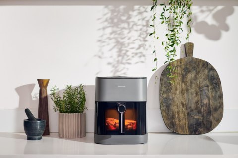 Frytkownica Panasonic NF-CC500SXE z wyświetlaczem LCD, 5 l, 1450 W, obudowa Cool touch