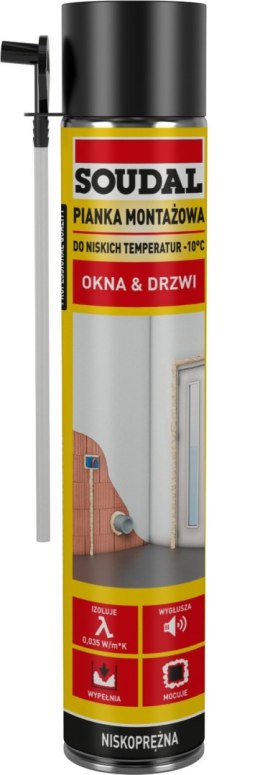 SOUDAL PIANKA MONTAŻOWA SOUDAL RURKA 750ML ZIMOWA