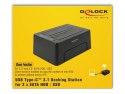 Delock USB Type-C 3.1 Stacja dokująca na 2 x SATA HDD / SSD